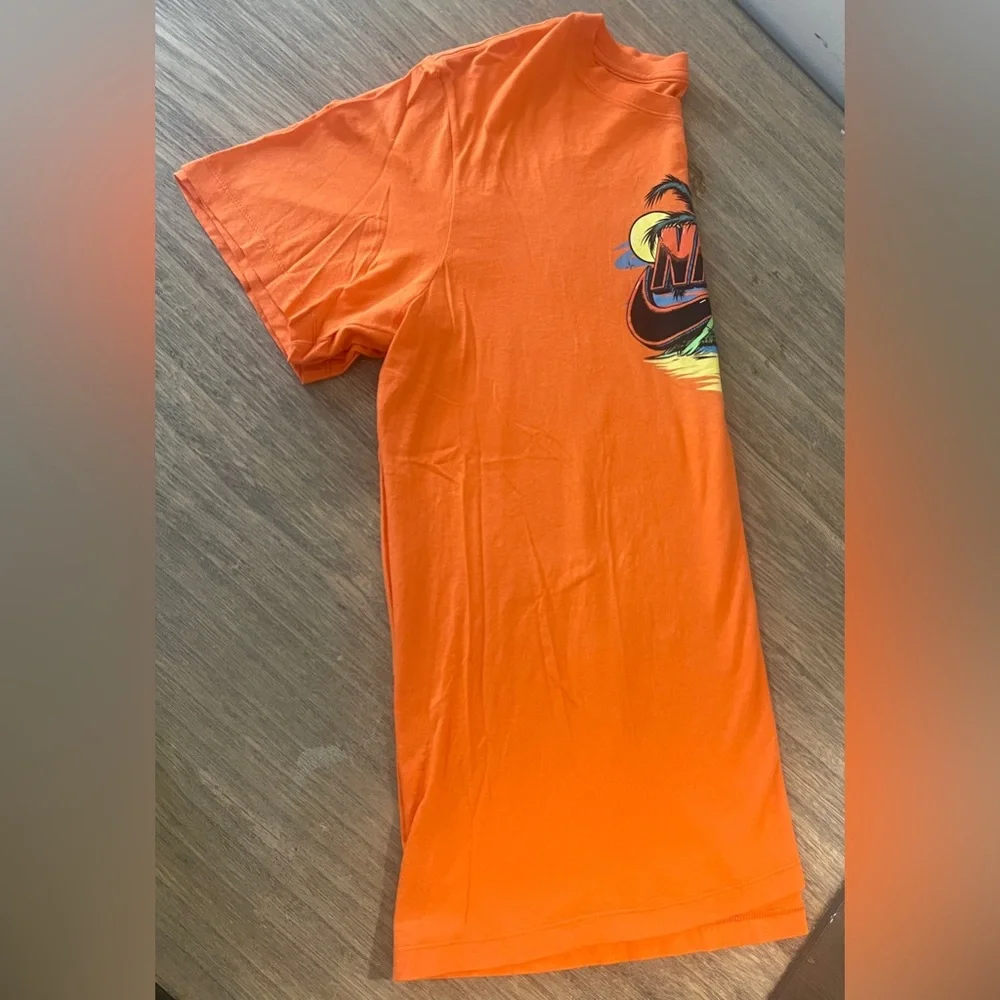 Men’s Nike S/S T-Shirt, Palm Tree & Beach Print 637586-YFB Orange Size XL - Picture 9 of 11